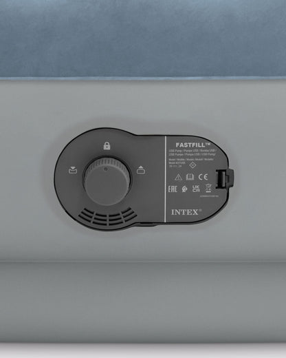 INTEX 64157E Dura-Beam Plus Mid-Rise Air Mattress: Fiber-Tech – Twin Size – Built-in USB Electric Pump – 14in Bed Height – 300lb Weight Capacity 🍁 All In One Marketplace Canada