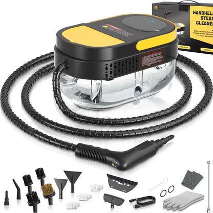 Gautye Steam Cleaner, 3 Level Adjustable Handle with 15 Accessories 🍁 All In One Marketplace Canada