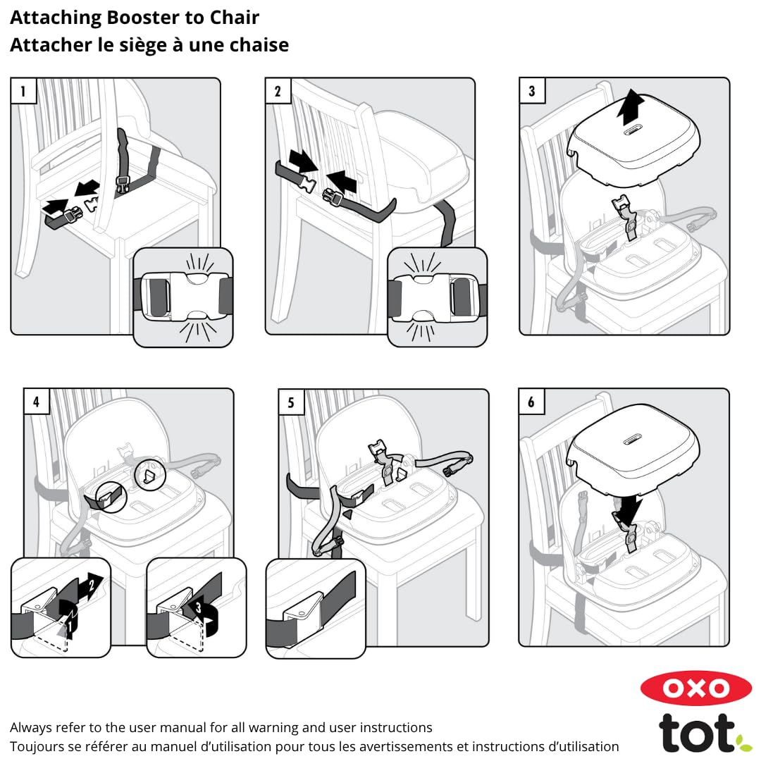Oxo Tot Perch Booster Seat with Straps, Gray 🍁 All In One Marketplace Canada