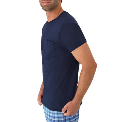 Hanes Men's Pocket Undershirt Pack, Cotton Crew Neck T-Shirt, Moisture Wicking Tee, Assorted 6-Pack, Grey Heather, Black, Hiker Green Heather, White, Navy, Blue Heather, X-Large 🍁 All In One Marketplace Canada