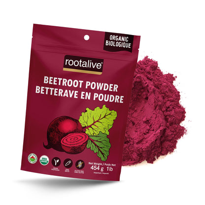Rootalive Organic Beetroot Powder 454g (1lb) – Raw, Organic, Gluten-Free, Vegan, Ideal for Smoothies, Juice, Baking, Sauces & Natural Food Colour 🍁 All In One Marketplace Canada