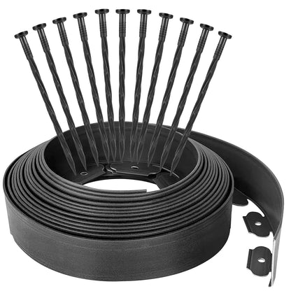 40Ft Garden Edging Border 2-inch Height with 40 Pcs 6-inch Plastic Stakes Landscape Edging Border Paver Edging Kit for Lawn, Yard, Flower Beds 🍁 All In One Marketplace Canada