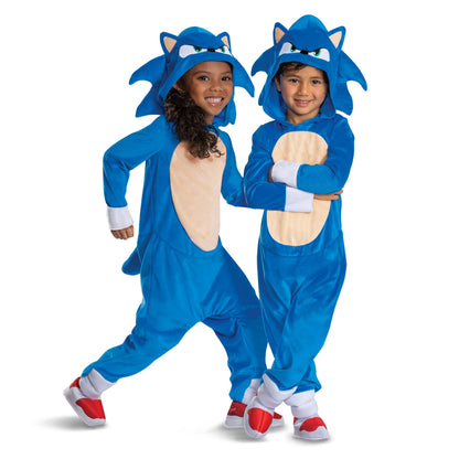 Sonic Costume for Toddlers, Official Sonic Movie 3 Posh Halloween Costume with Detachable Tail, Toddler Size (12-18 Mth)