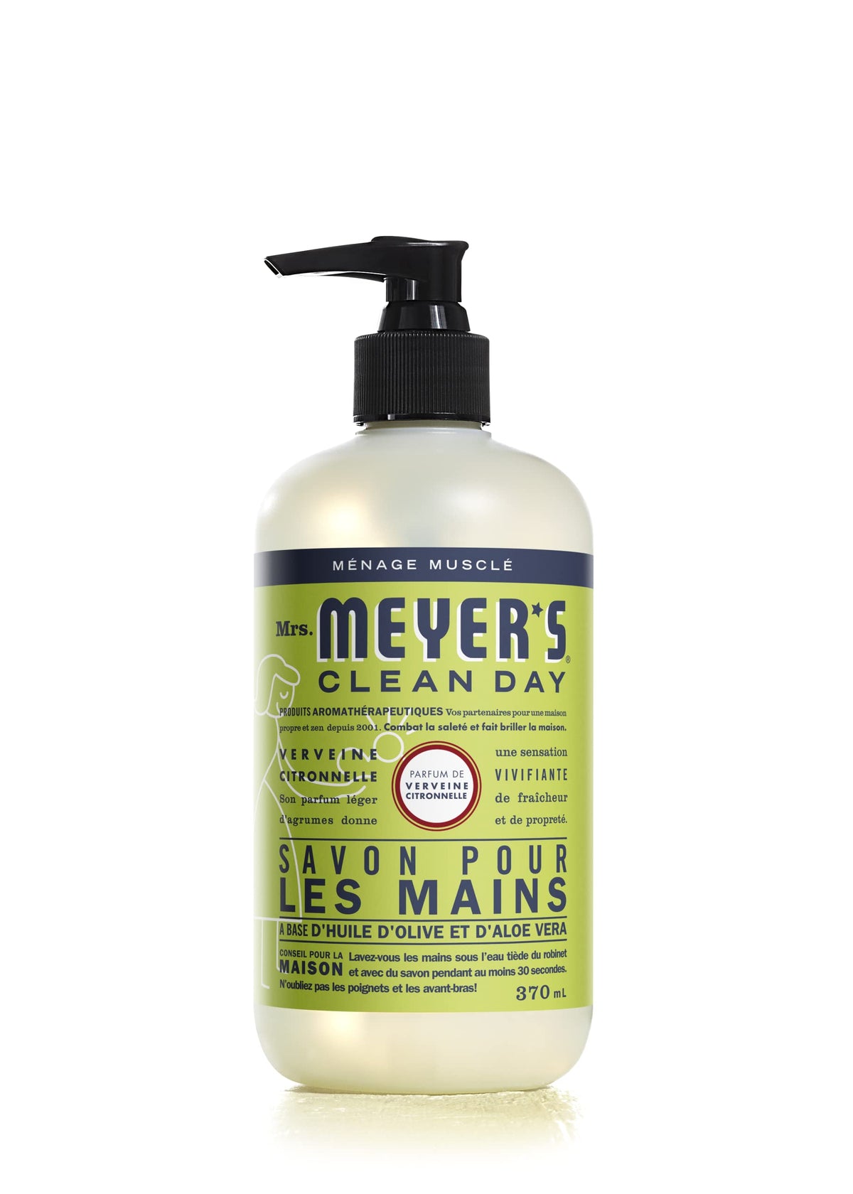 Mrs. Meyer's Clean Day Liquid Hand Soap, Cruelty Free & Biodegradable Hand Wash Formula Made with Essential Oils, Lemon Verbena Scent, 370 ml Bottles, 4 Pack 🍁 All In One Marketplace Canada