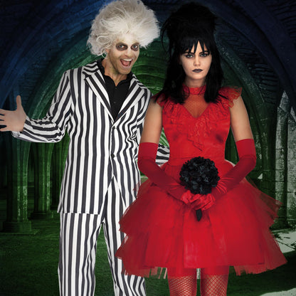 Leg Avenue Women's Beetle Bride 80s Halloween Costume, Red, Medium