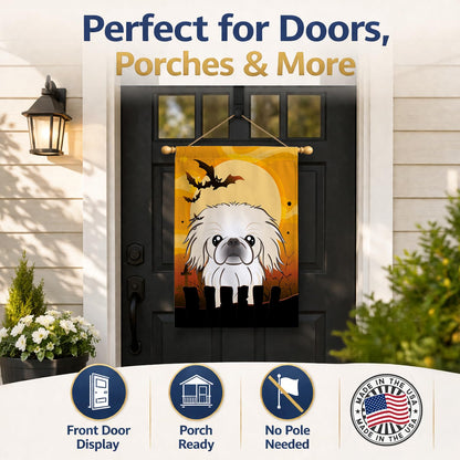 Caroline's Treasures BB1779CHF Halloween Pekingese Canvas House Size Flag, Multicolor, Large