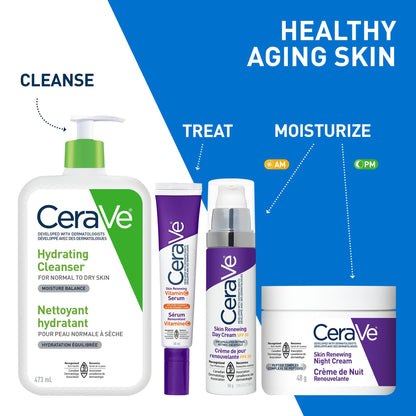 CeraVe Vitamin C Serum with Hyaluronic Acid, Ceramides & Vitamin B5, Skin Renewing 10% Pure Vitamin C Serum for Face, Reduces the Look of Dark Spots, Fragrance Free, Developed with Dermatologists, 30mL 🍁 All In One Marketplace Canada