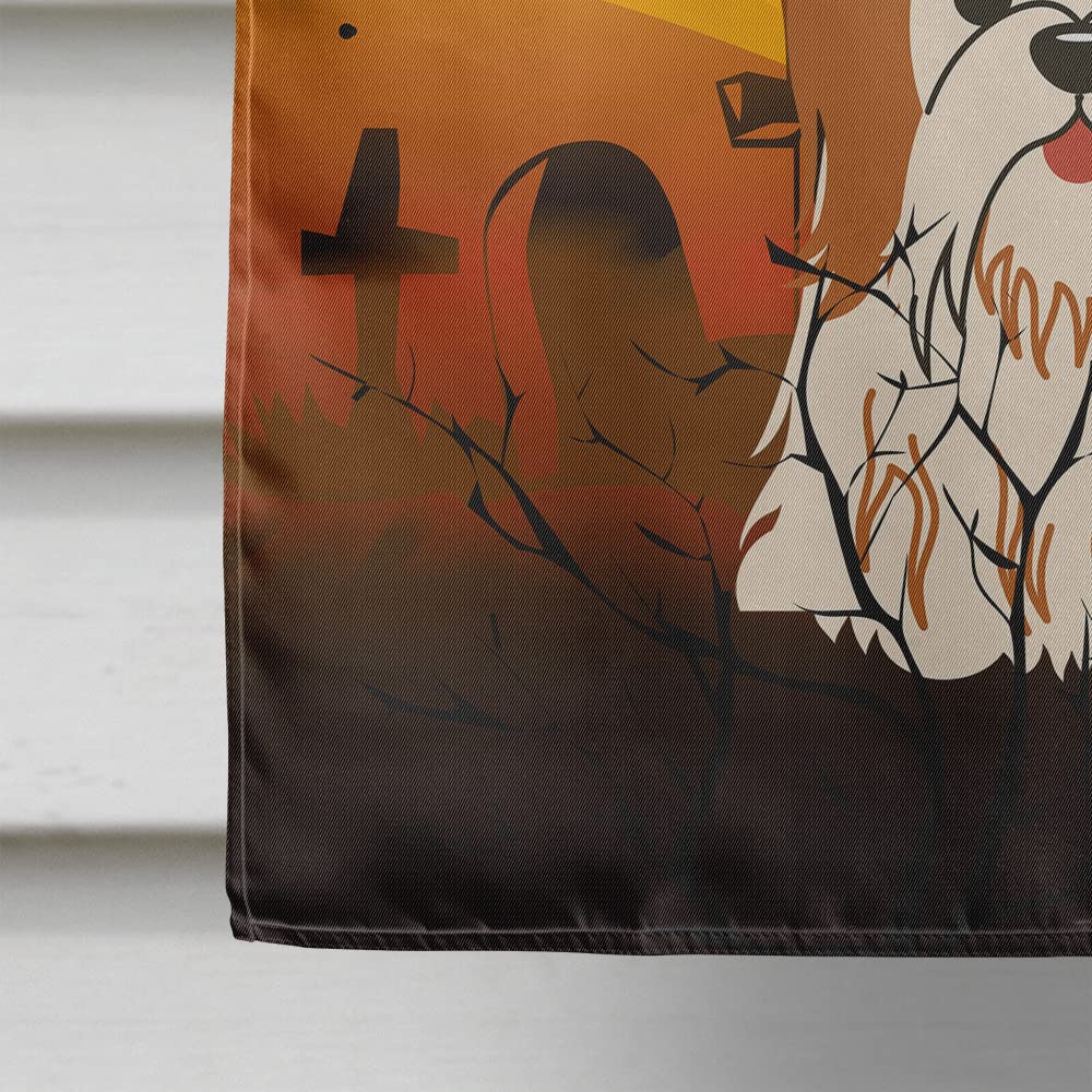 Caroline's Treasures BB4353CHF Halloween Shih Tzu Red White Flag Canvas House Size, Large, Multicolor