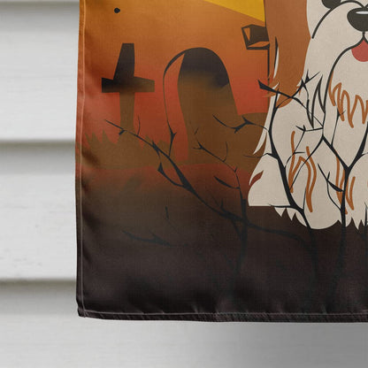 Caroline's Treasures BB4353CHF Halloween Shih Tzu Red White Flag Canvas House Size, Large, Multicolor