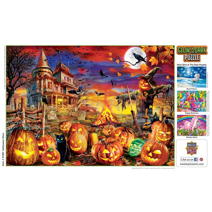 MasterPieces 500 Piece Glow in The Dark Halloween Jigsaw Puzzle - All Hallow's Eve - 15"x21"