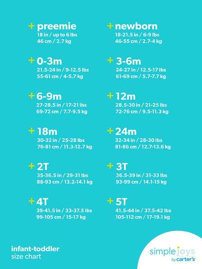 Simple Joys by Carter's Baby Boys' Halloween Long-Sleeve Tees, Pack of 2, Halloween Pumpkin Print/Skeleton, 3-6 Months