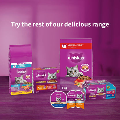 WHISKAS Perfect Portions Kitten Food - Wet Cat Food Paté, Chicken Entrée, 75g (24 Pack) 🍁 All In One Marketplace Canada