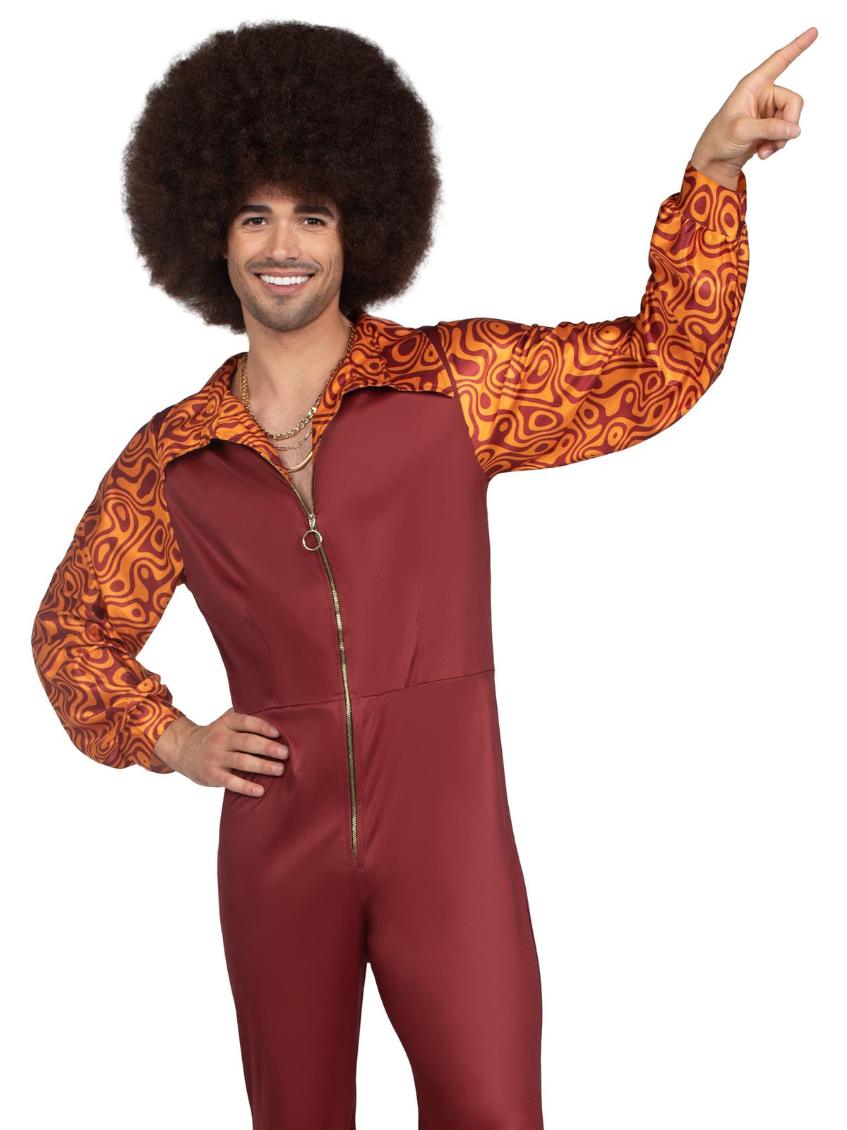 Leg Avenue Mens Disco Leisure Suit Costume Dress Halloween Costume for Women, Multicolor, Small