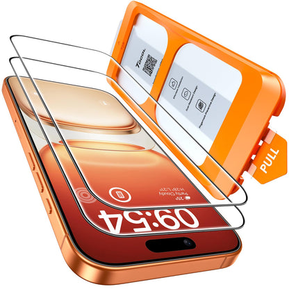 TOCOL 2 Pack for iPhone 16 Pro Max Screen Protector [Instant Installation][Auto-Dust Removal][HD Clear], Unbreakable 9H+Hardness Shatterproof Tempered Glass [Bubble Proof] 🍁 All In One Marketplace Canada