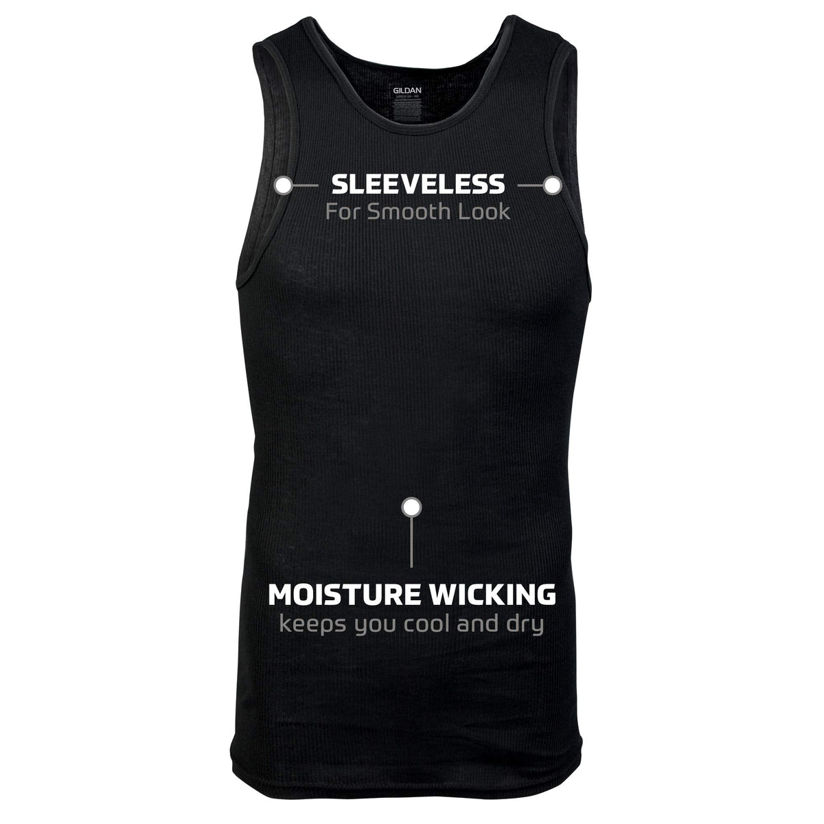 Gildan Men's A-Shirts Tanks Multipack, Grey/Black (5 Pack), XX-Large 🍁 All In One Marketplace Canada