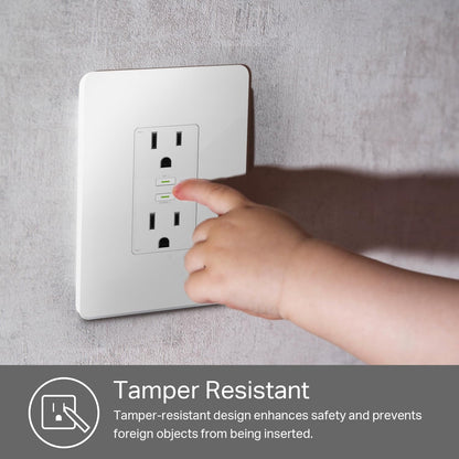 Kasa Smart In-Wall WiFi Outlet by TP-Link (KP200) - Neutral Wire and 2.4GHz Wi-Fi Connection Required, Works with Alexa, Echo and Google Home, No Hub Required, Remote Control, UL Certified White 🍁 All In One Marketplace Canada