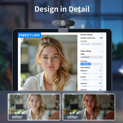 EMEET NOVA 4K Webcam for PC - Computer Camera PDAF Autofocus, 2 Mics, 73° FOV, Auto Light Correction, USB Plug & Play Web Cam, Privacy Cover, Ideal for Home Office, Streaming, Business & Video Calls 🍁 All In One Marketplace Canada