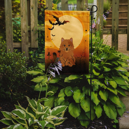 Caroline's Treasures BB4286GF Halloween Norwich Terrier Flag Garden Size, Small, Multicolor