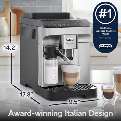 De'Longhi Magnifica Evo Automatic Espresso & Coffee Machine with Auto Milk Frother, Built-in Grinder & Auto-Clean Function - For Latte, Cappuccino, Americano, Iced Coffee, ECAM29084SB, Silver 🍁 All In One Marketplace Canada