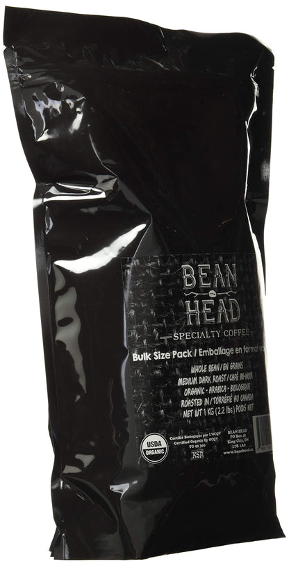 BEAN HEAD Specialty Grade Organic Coffee, Bulk Pack, Whole Bean, 1 KG 🍁 All In One Marketplace Canada