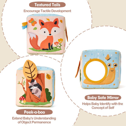 hahaland Baby Tissue Box Toy - Montessori Baby Toys 6-12 Months, Mirror Sensory Toys for Babies 12-18 Months, Boy Girl Gifts for 6M+ 🍁 All In One Marketplace Canada
