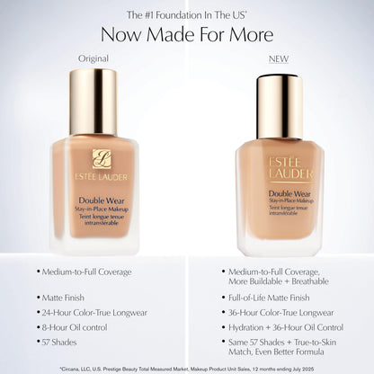 Estée Lauder Double Wear Stay-in-Place 24-Hour Long-Wear Matte Foundation, 30 ml, 2N1 Desert Beige 🍁 All In One Marketplace Canada