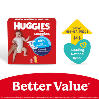 HUGGIES Little Snugglers Baby Diapers, Size 4, 22-37 Lb., 120 Count 🍁 All In One Marketplace Canada