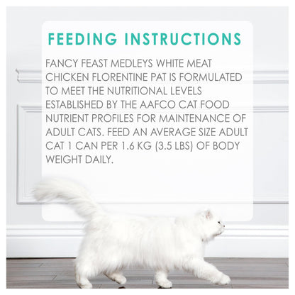 Fancy Feast Medleys Wet Cat Food, Chicken Florentine Pâté 85g (24 Pack) 🍁 All In One Marketplace Canada