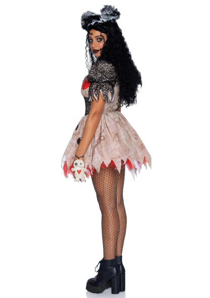 Leg Avenue Women's Deadly Voodoo Doll Halloween Costume, Multicolor, Small/Medium
