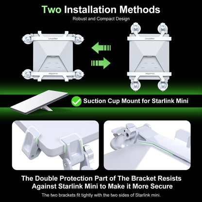 Ackno for Starlink Mini Mount for Car,for Starlink Mini Suction Cup Mount Accessories,linkoostar Kit for Sunroof/Front/Rear Window/Roof/Dashboard/Windshield 🍁 All In One Marketplace Canada