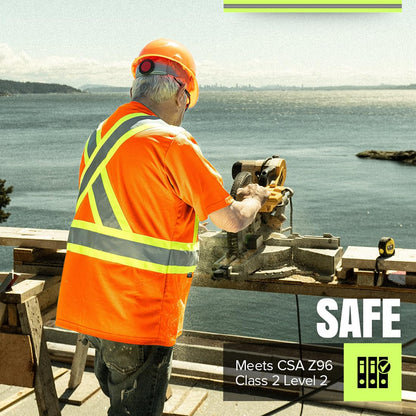 Pioneer High Vis Shirt for Men - Safety T-shirt - Class 2 🍁 All In One Marketplace Canada
