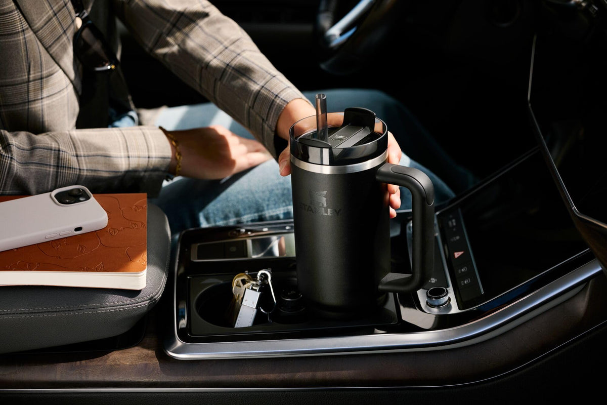 Stanley Quencher H2.0 Tumbler with Handle and Straw 40 oz | Flowstate 3-Position Lid | Cup Holder Compatible for Travel | Insulated Stainless Steel Cup | BPA-Free | Lichen 🍁 All In One Marketplace Canada