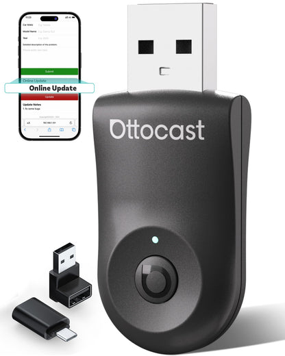 OTTOCAST Mini 2025 Wireless CarPlay & Android Auto 2-in-1 Adapter, Plug & Play, 5GHz WiFi, Auto Connect for iPhone & Android, Fits 98%+ OEM Wired CarPlay Cars 🍁 All In One Marketplace Canada