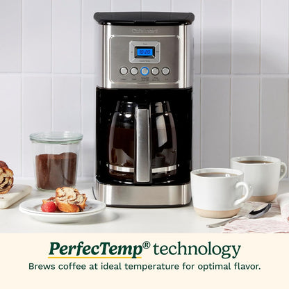 Cuisinart 14-Cup Programmable Coffee Maker with PerfecTemp Glass Carafe, 1-4 Cup Setting, Brew Strength Control and Brew Pause, Stainless Steel (DCC-3200C) 🍁 All In One Marketplace Canada
