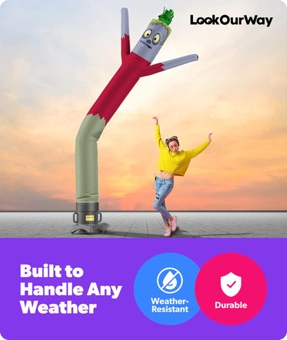 LookOurWay 10ft Monster Air Dancers Inflatable Tube Man Attachment | Halloween Inflatables Outdoor Decoration | Wacky Waving Halloween Blow Up for Yard Display or Business (Blower Not Included)
