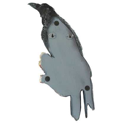 Design Toscano The Raven's Perch Halloween Gothic Decor Wall Sculpture, 46 cm, Polyresin, Full Color