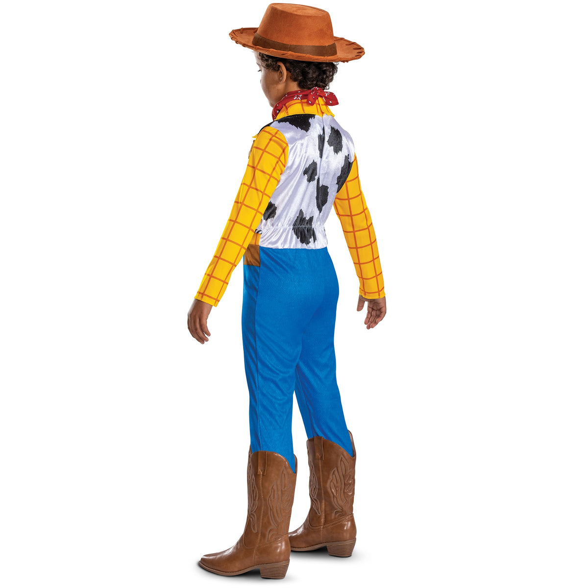 Disney Toy Story Deluxe Woody Costume, Official Boys Halloween Dress Up Outfit, Size (3T-4T)