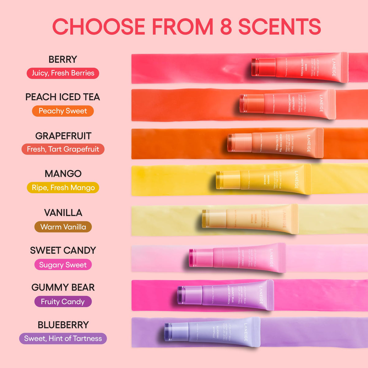 LANEIGE Lip Glowy Balm, Gummy Bear: Sheer Tinted Lip Moisturizer with Shea Butter, for Hydrating Shine & Soft Lips 🍁 All In One Marketplace Canada
