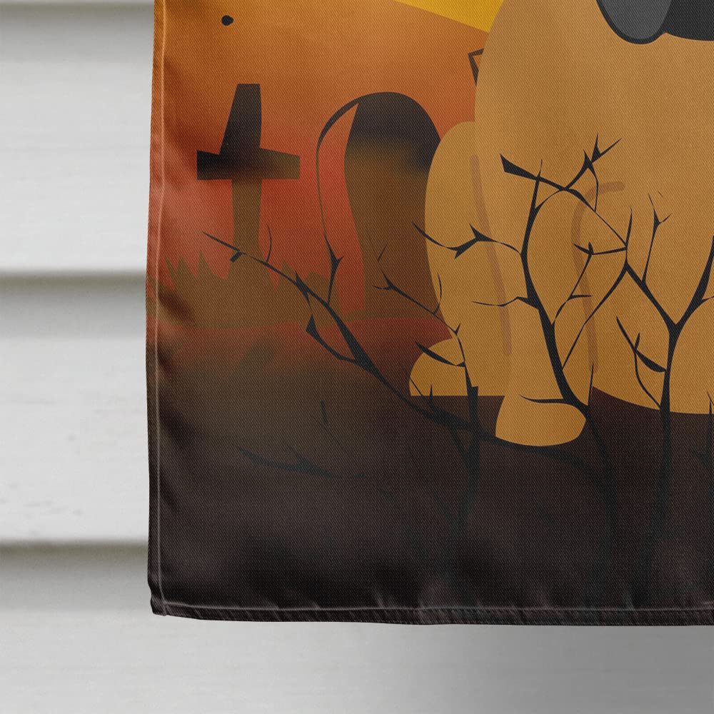 Caroline's Treasures BB4388CHF Halloween English Bulldog Red Flag Canvas House Size, Large, Multicolor