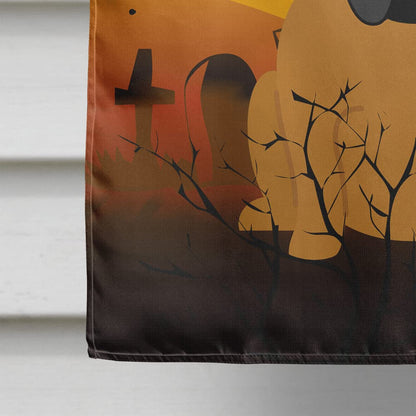 Caroline's Treasures BB4388CHF Halloween English Bulldog Red Flag Canvas House Size, Large, Multicolor