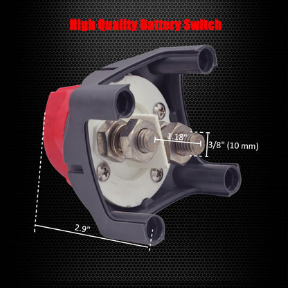 Ampper Battery Disconnect Switch, 12-48 V Battery Power Cut Master Switch Disconnect Isolator for Car, Vehicle, RV and Boat (On/Off) 🍁 All In One Marketplace Canada