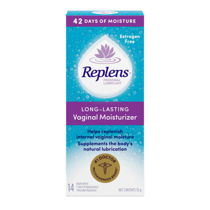 Replens Long-Lasting Vaginal Moisturizer and Lubricant, Replenish internal vaginal moisture, Immediate relief, Paraben free, Estrogen Free, Fragrance Free, 14 Applications, 35 g 🍁 All In One Marketplace Canada