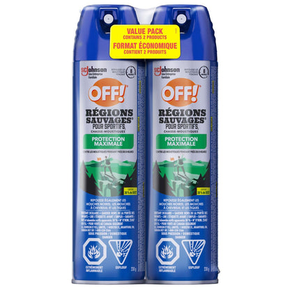 OFF Deep Woods Insect and Mosquito Bug Spray Repellent for Sportsmen, Camping, Safe for Clothing, 230g, 2pk, (Packaging May Vary) 🍁 All In One Marketplace Canada
