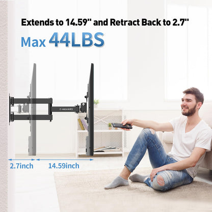 Full Motion Articulating TV Wall Mount Bracket with Swivel Tilt Extension & Rotation, Adjustable Arms for 13-42 Inch Flat/Curved LED LCD TVs & Monitors, Max 44lbs VESA 200x200mm 🍁 All In One Marketplace Canada