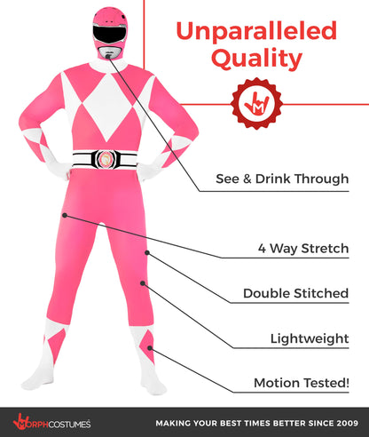 Morphsuits Men's Power Rangers Morphsuit, Pink, X-Large