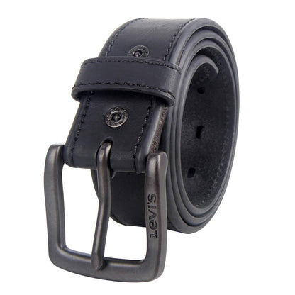 Levi's Casual Belt-Dress for Men Jeans with Thick Strap and Buckle, Matte black, Large (38-40) 🍁 All In One Marketplace Canada