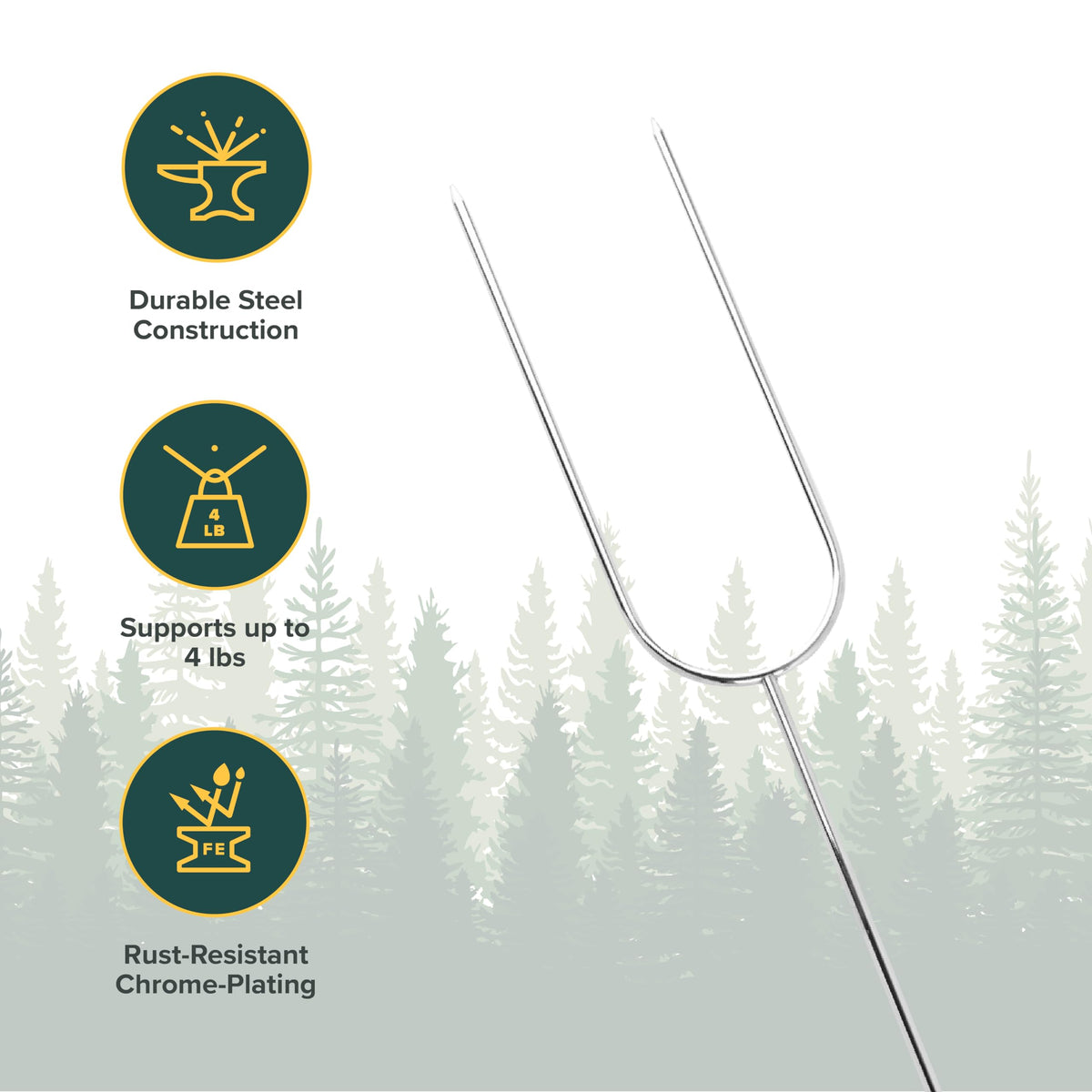 Coghlan's Camp Forks 6-Pack – 40" Solid Steel, Marshmallow Sticks with Wooden Handles | Heavy-Duty Camping Essentials for Fire Pit Roasting, BBQ Grilling & Outdoor Cooking 🍁 All In One Marketplace Canada
