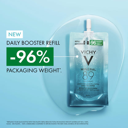 Vichy Hydrating Hyaluronic Acid Serum, Mineral 89 Serum and Daily Skin Booster with Natural Origin Hyaluronic Acid, Hydrates and Strengthens Sensitive Skin, 50mL 🍁 All In One Marketplace Canada