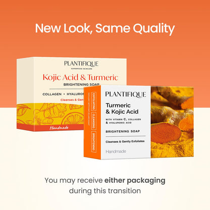 PLANTIFIQUE Kojic Acid Soap for Hyperpigmentation, Lab Tested - Turmeric Soap 2 Bars with Hyaluronic Acid, Collagen, Vitamin C for Dark Spots - Face Wash, 160g / 5.64 oz 🍁 All In One Marketplace Canada
