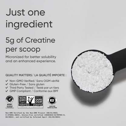Sports Research® Creatine Monohydrate - Pure Micronized Creatine Monohydrate Powder - Improves strength, power, and performance for Women and Men | Non-GMO 100 Servings 🍁 All In One Marketplace Canada